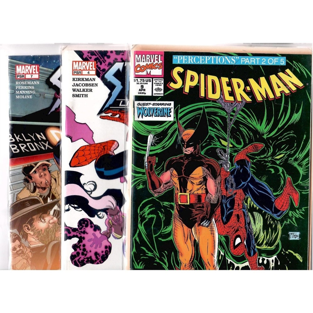 Marvel Spider Man Comic Book Lot Wolverine Storm Wendigo‎ Art Vintage